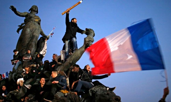 Demonstrators in Paris unity march